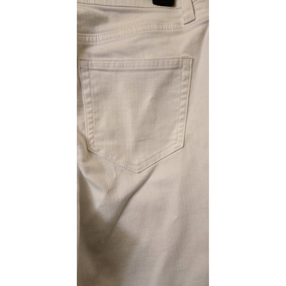 Lands End Women's White Mid Rise Straight‎ Leg Denim Jeans 8 - Picture 7 of 9